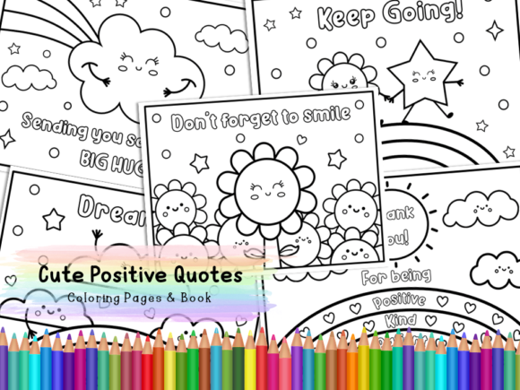 Download Cute Positive Quotes Coloring Pages 3 - Coloring Collection
