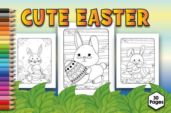 Download Cute Easter Coloring Pages for Kids - K Collection