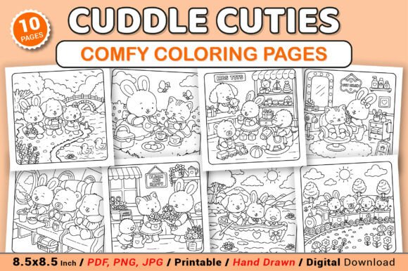 Download Cuddle Cuties Comfy Coloring Pages - Coloring Collection