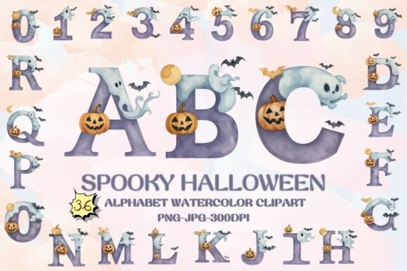 Download Spooky Halloween Alphabet Clipart - K Collection