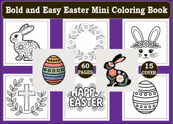 Download Bold and Easy Easter Mini Coloring Book - K Collection