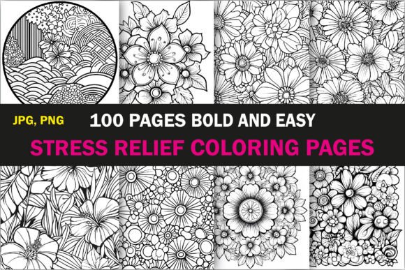 Download Stress Relief Coloring Book for Adults - K Collection