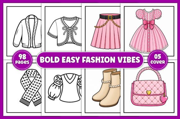 Download Bold Easy Fashion Vibes Coloring Book - K Collection