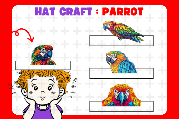 Download Hat Craft Parrot Coloring Activity - Coloring Collection