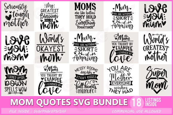 Download Funny Mom Quotes SVG Bundle-II - Funny Collection