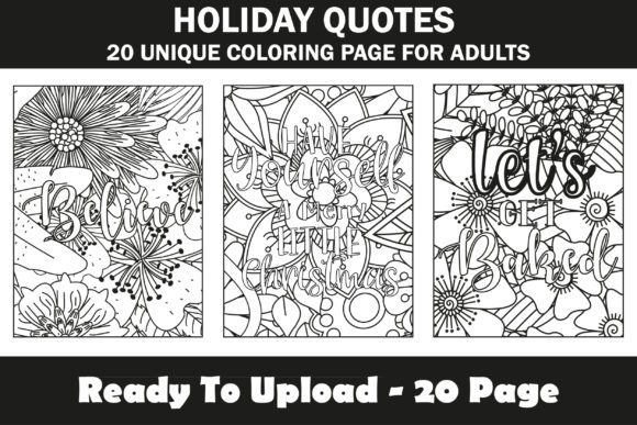 Download Holiday Quotes Coloring Book Interior - K Collection