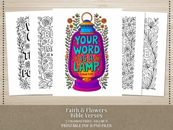 Download Faith &amp; Flowers Scripture Coloring Pages - Coloring Collection