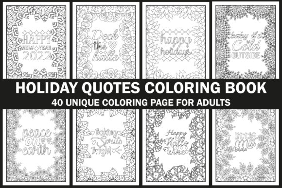 Download Holiday Quotes Coloring Book - K Collection