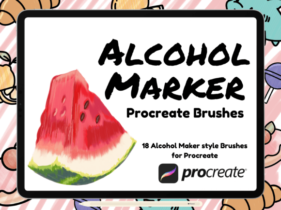 Download Alcohol Marker Style Procreate Brush Set - K Collection