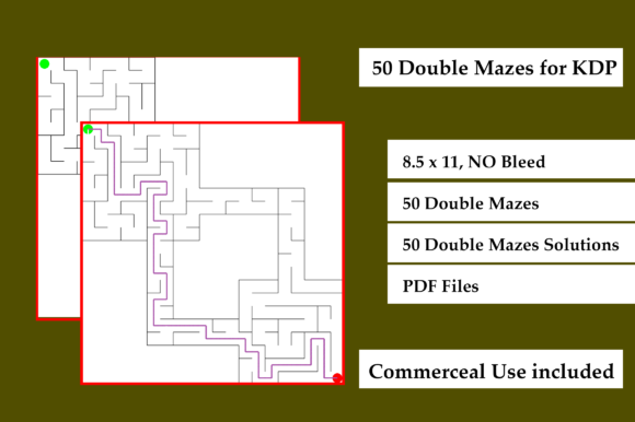 Download 50 Double Mazes for KDP Activity Book - K Collection