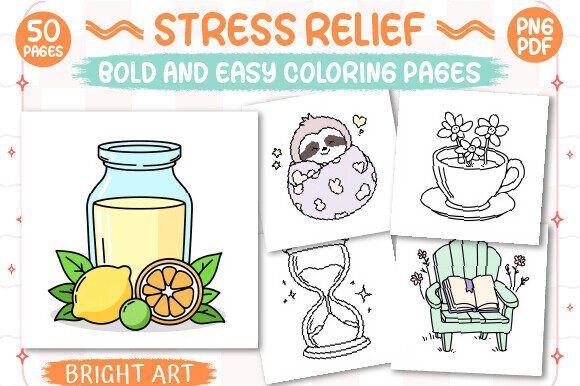 Download Stress Relief Coloring Book - K Collection