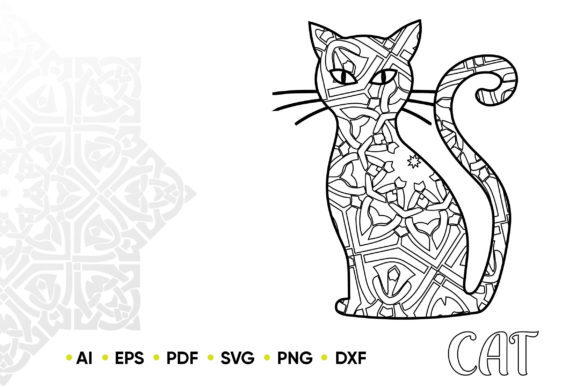 Download Mandala Cat for KDP Coloring Book - K Collection
