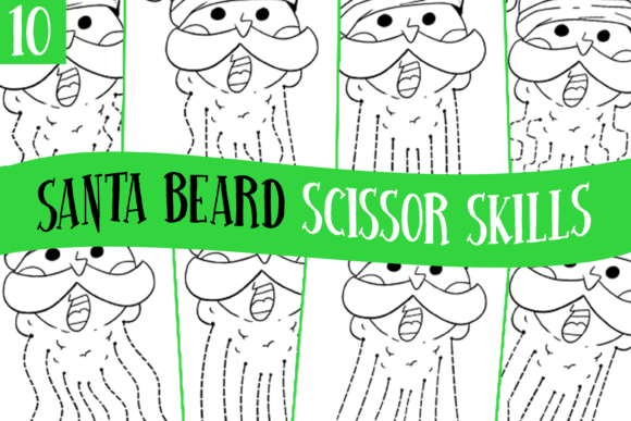 Download Santa's Beard Scissor Skills Activities - K Collection