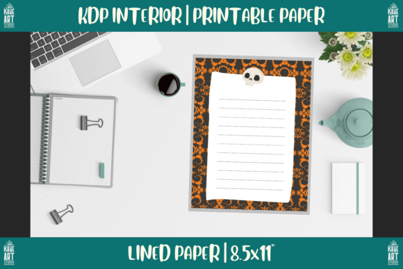 Download KDP Halloween Border - Lined Paper - K Collection