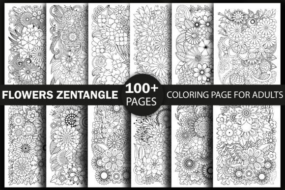 Download 100+ Zentangle Coloring Pages Bundle-KDP - K Collection