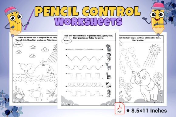 Download Pencil Control Worksheets for Kids - K Collection