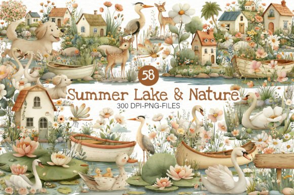 Download Summer Lake &amp; Nature Clipart - K Collection
