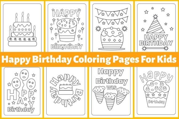 Download Happy Birthday Coloring Pages for Kids - K Collection
