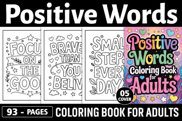 Download Positive Words Coloring Pages for Adults - Coloring Collection