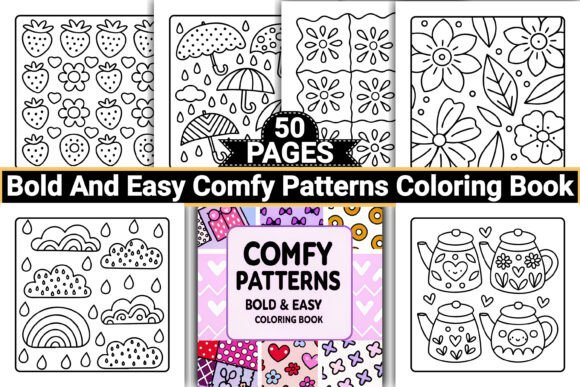 Download Comfy Patterns Bold &amp; Easy Coloring Book - K Collection