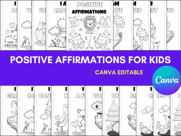 Download Affirmation Coloring Pages for Kids - K Collection