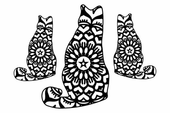 Download Animal Mandala, Coloring Books Cats - K Collection