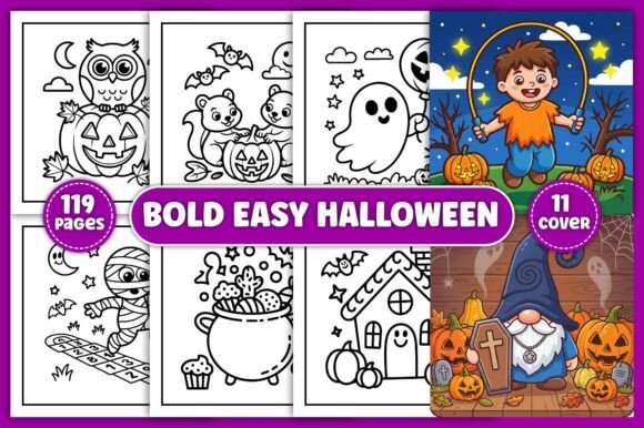 Download Bold &amp; Easy Halloween Coloring Pages - Coloring Collection