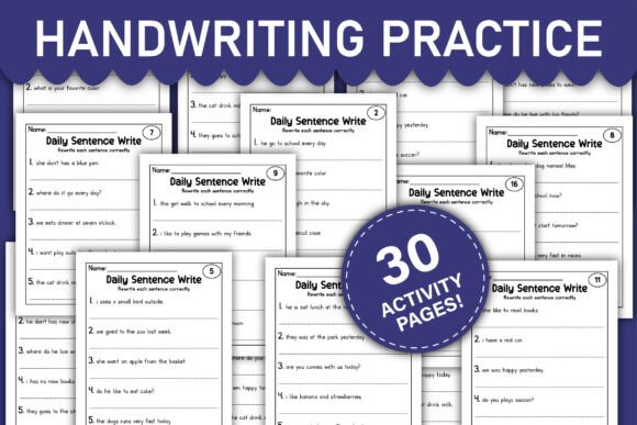 Download Handwriting Practice Worksheets - K Collection