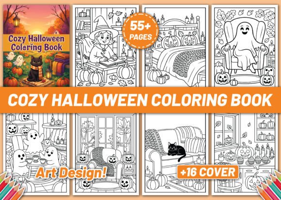 Download Printable Cozy Halloween Coloring Book - K Collection