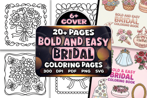 Download Bold and Easy Bridal Coloring Pages - Premium Resources