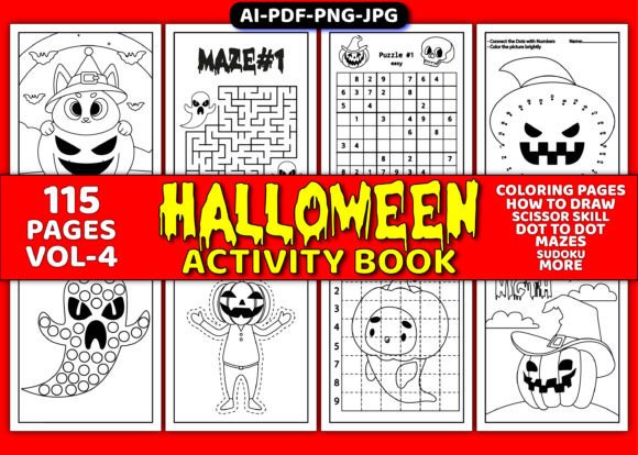 Download Halloween Activity Book Vol-4 - K Collection