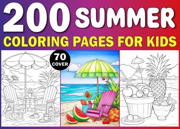 Download KDP Summer Coloring Pages for Kids - K Collection