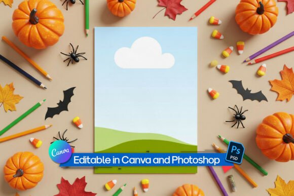 Download Autumn Coloring Page Mockup - K Collection