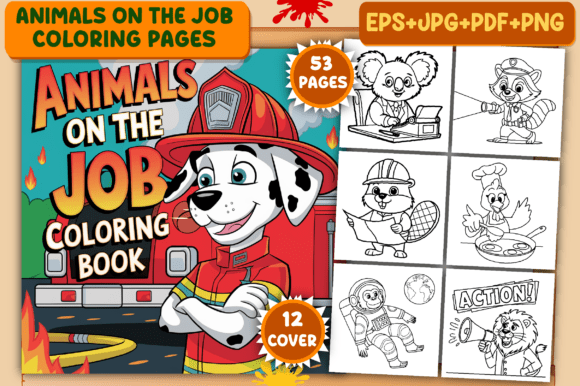 Download "Animals on the JOB Coloring Pages - Coloring Collection