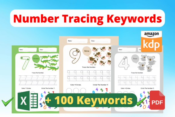 Download 100 Number Tracing Keywords - K Collection