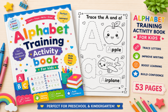 Download Alphabet Tracing Activity Book for Kids - K Collection