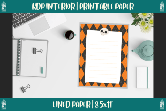 Download KDP Halloween Border - Lined Paper - K Collection