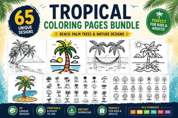 Download Tropical Beach Coloring Pages - Coloring Collection