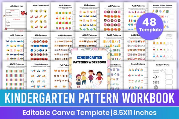 Download Kindergarten Pattern Workbook for Kids - K Collection