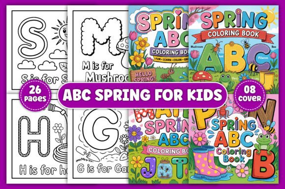 Download ABC Spring Coloring Book for Kids - K Collection