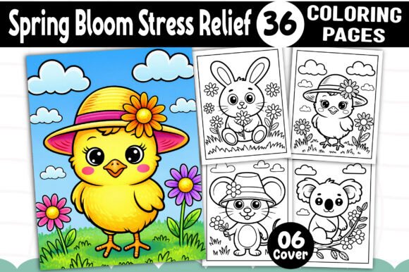 Download Spring Bloom Stress Relief Coloring Book - K Collection