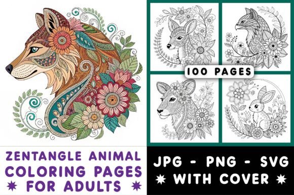 Download Zentangle Animal Coloring Pages Adults - Coloring Collection