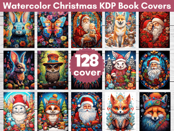 Download Watercolor Christmas KDP Book Covers - K Collection
