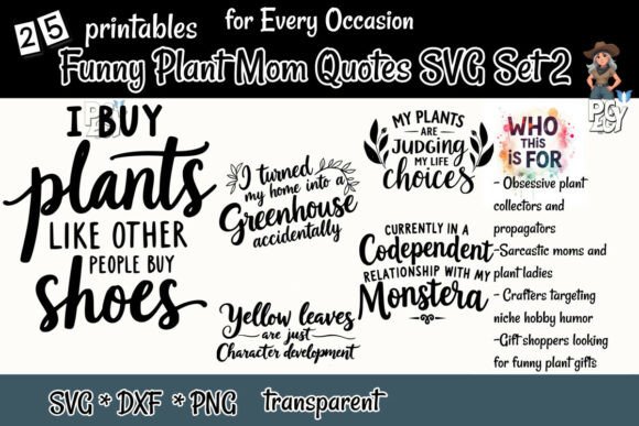 Download Funny Plant Mom Quotes SVG Set 2 - Funny Collection