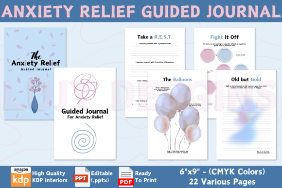 Download Anxiety Relief Guided Journal | KDP - K Collection