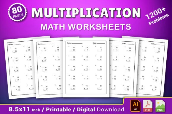 Download Multiplication Math Worksheets - K Collection