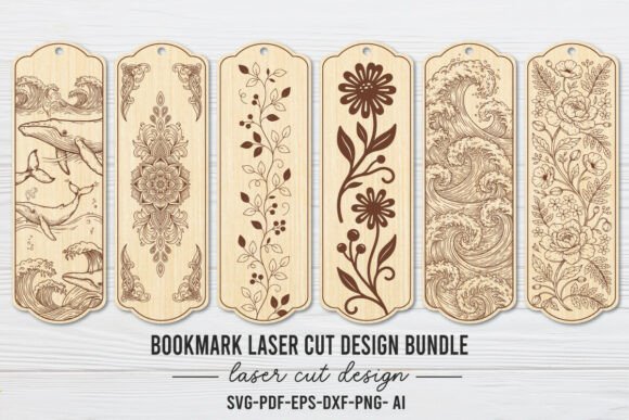 Download Bookmark Laser Cut Design Bundle - K Collection