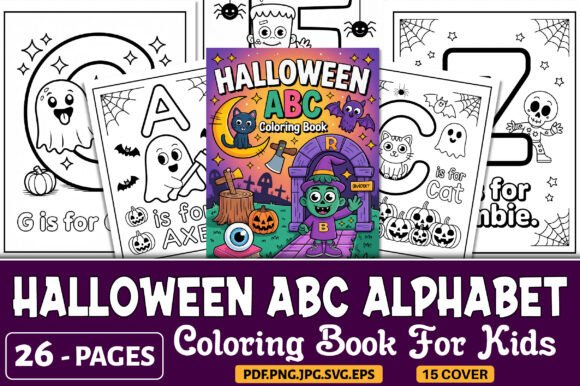 Download Halloween ABC Alphabet Coloring Book - K Collection