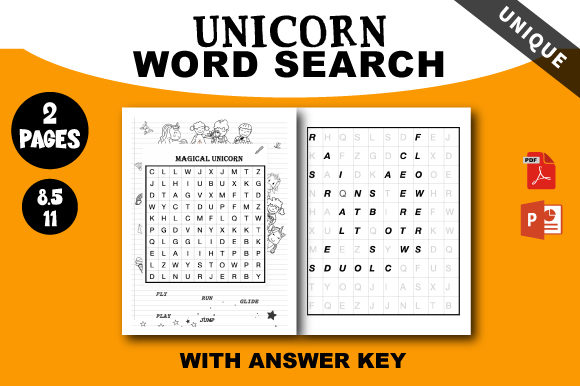 Download Unicorn Word Search for Kids 1MAGICAL - K Collection