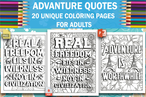 Download Adventure Quotes Coloring Book - K Collection
